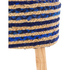 Tabouret rond bohème en jute et bois