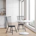 Table à manger ronde de 42 pouces avec base métallique lestée