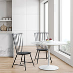 Table à manger ronde de 42 pouces avec base métallique lestée