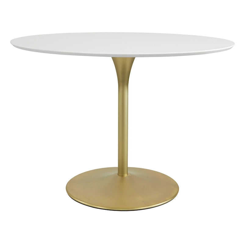 Table à manger ronde de 42 pouces avec base métallique lestée