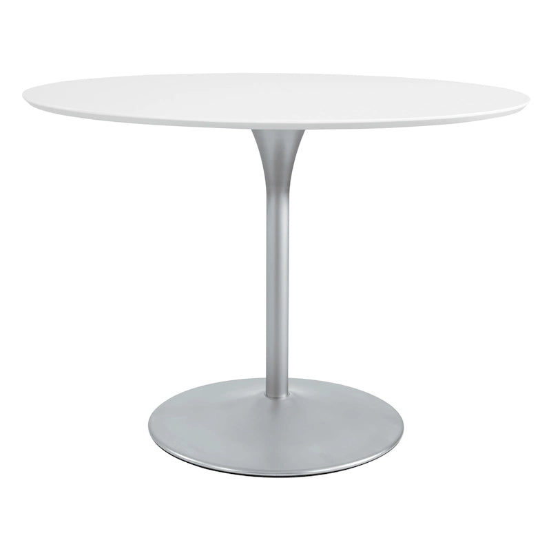Table à manger ronde de 42 pouces avec base métallique lestée