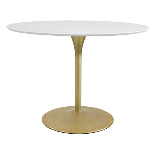 Table à manger ronde de 42 pouces avec base métallique lestée