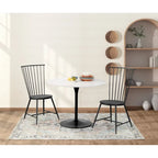 Table à manger ronde de 42 pouces avec base métallique lestée