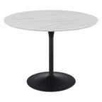Table à manger ronde de 42 pouces avec base métallique lestée