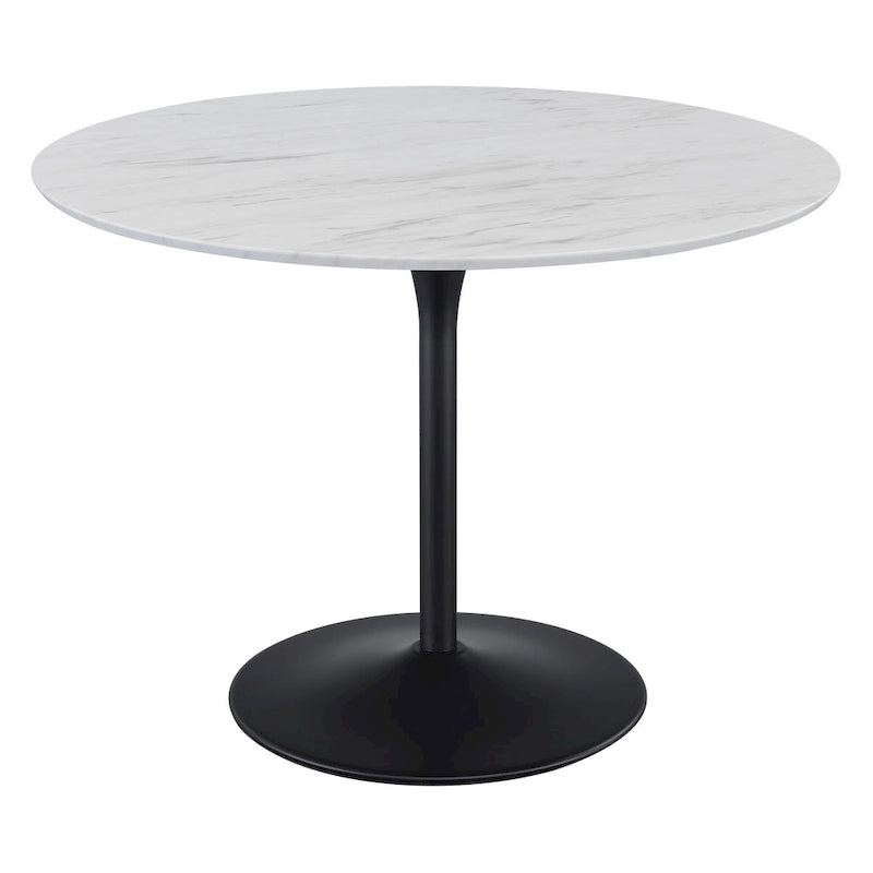 Table à manger ronde de 42 pouces avec base métallique lestée