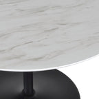 Table à manger ronde de 42 pouces avec base métallique lestée
