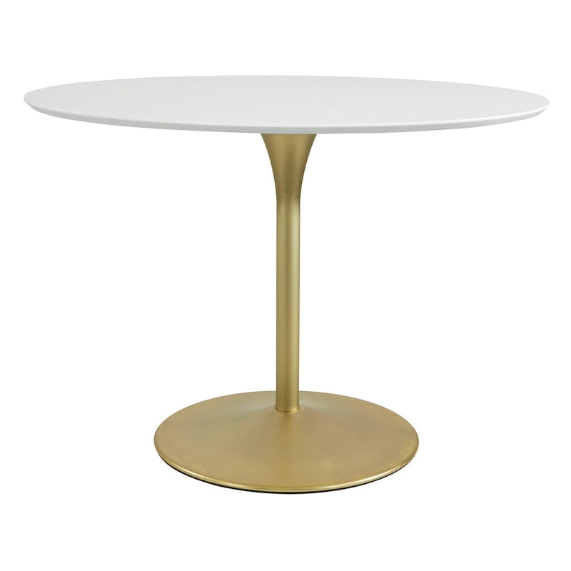 Table à manger ronde de 42 pouces avec base métallique lestée
