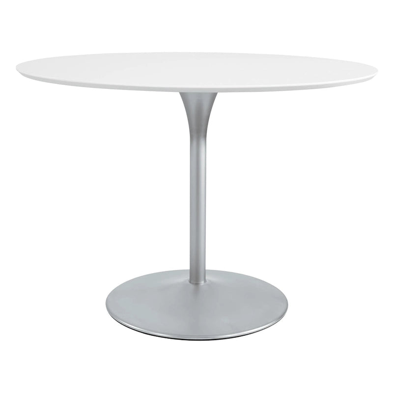 Table à manger ronde de 42 pouces avec base métallique lestée