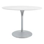 Table à manger ronde de 42 pouces avec base métallique lestée