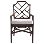 Fauteuil en rotin avec structure de style Chippendale