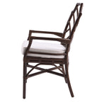 Fauteuil en rotin avec structure de style Chippendale