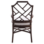 Fauteuil en rotin avec structure de style Chippendale