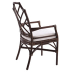 Fauteuil en rotin avec structure de style Chippendale