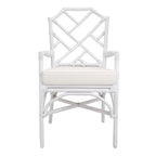 Fauteuil en rotin avec structure de style Chippendale