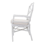 Fauteuil en rotin avec structure de style Chippendale