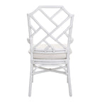 Fauteuil en rotin avec structure de style Chippendale