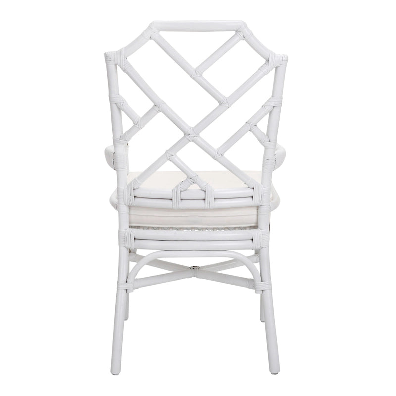Fauteuil en rotin avec structure de style Chippendale