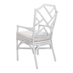 Fauteuil en rotin avec structure de style Chippendale