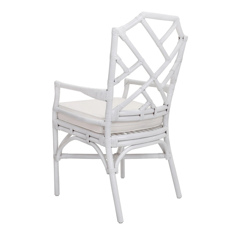 Fauteuil en rotin avec structure de style Chippendale
