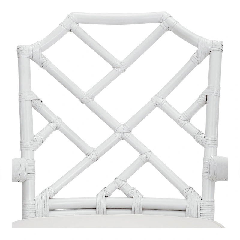 Fauteuil en rotin avec structure de style Chippendale