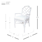 Fauteuil en rotin avec structure de style Chippendale