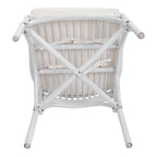 Fauteuil en rotin avec structure de style Chippendale