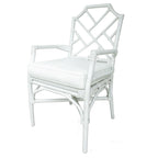 Fauteuil en rotin avec structure de style Chippendale