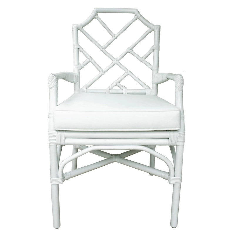 Fauteuil en rotin avec structure de style Chippendale