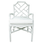Fauteuil en rotin avec structure de style Chippendale