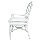 Fauteuil en rotin avec structure de style Chippendale