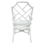 Fauteuil en rotin avec structure de style Chippendale