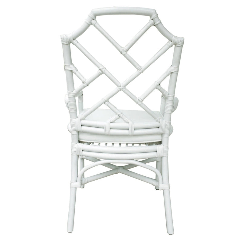 Fauteuil en rotin avec structure de style Chippendale