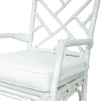 Fauteuil en rotin avec structure de style Chippendale