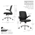 Chaise de bureau mi-haute à dossier en maille avec assise réglable