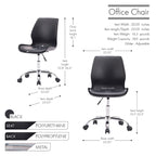 Chaise de bureau réglable avec roulettes