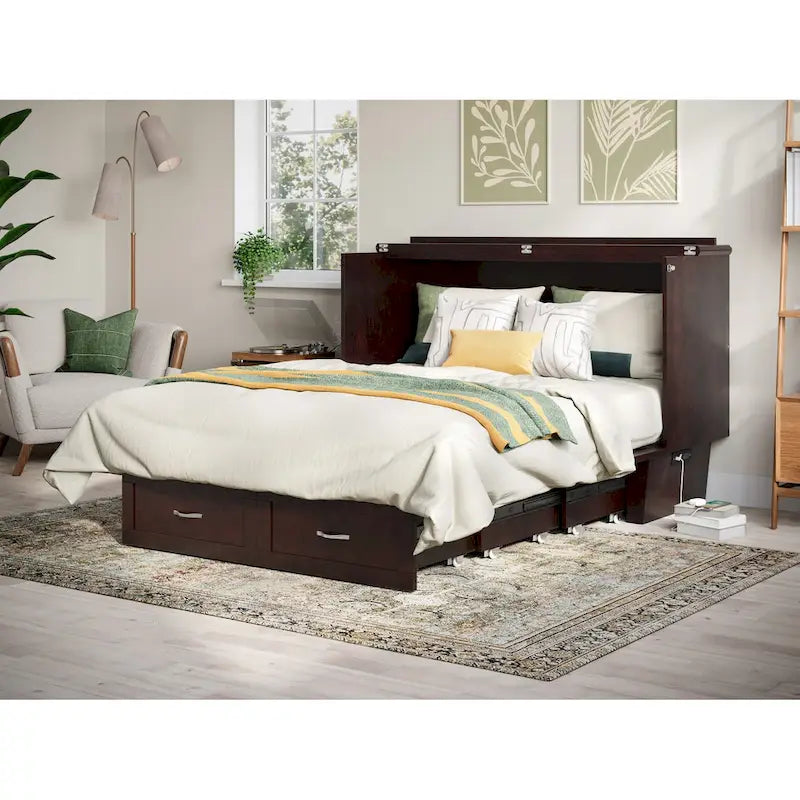 Lit escamotable Queen avec matelas