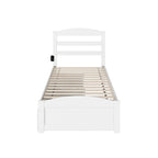 Lit plateforme avec tête et pied de lit et 2 tiroirs de rangement sous le lit