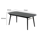 Table de salle à manger ovale extensible, plateau imitation bois, gris anthracite