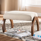 Ottoman contemporain rembourré en tissu