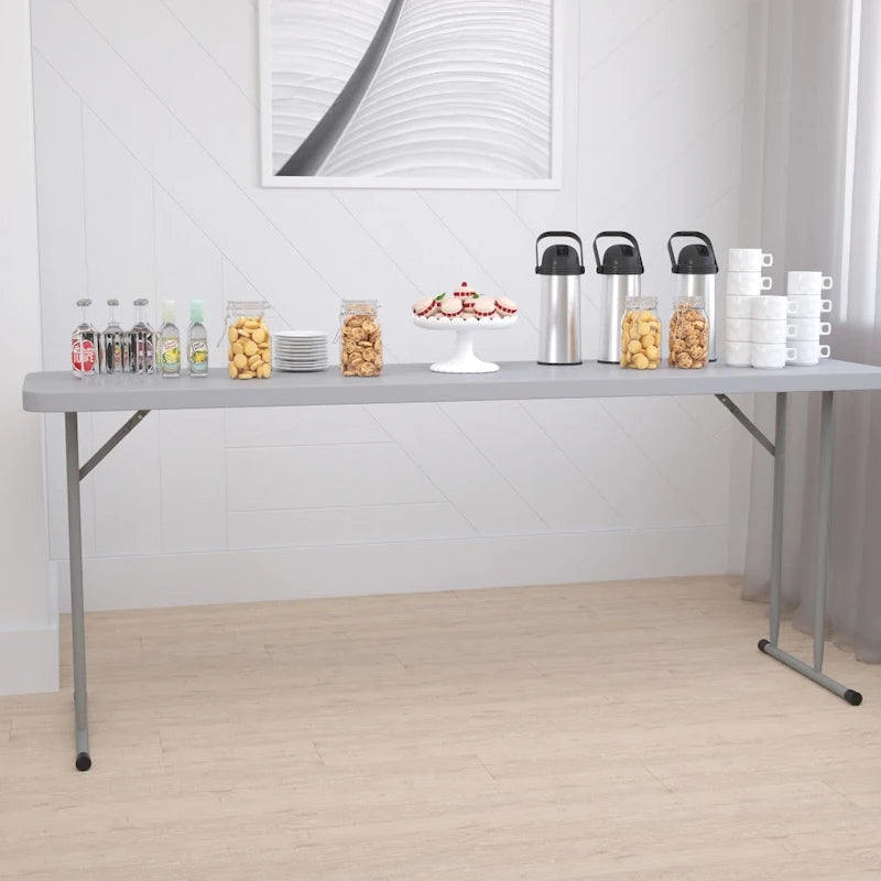Table de formation rectangulaire pliante en plastique de 6 pieds