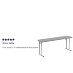 Table de formation rectangulaire pliante en plastique de 6 pieds
