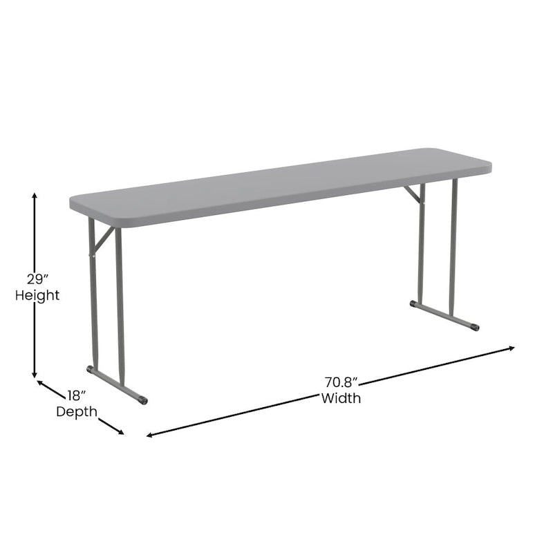 Table de formation rectangulaire pliante en plastique de 6 pieds