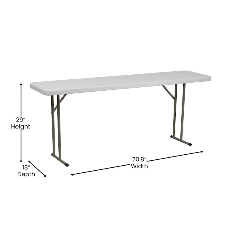 Table de formation rectangulaire pliante en plastique de 6 pieds