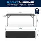 Table de formation rectangulaire pliante en plastique de 6 pieds