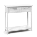 Console étroite avec tiroirs et étagère de rangement ouverte