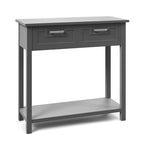 Console étroite avec tiroirs et étagère de rangement ouverte