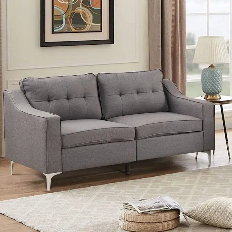 Ensemble causeuse et canapé en tissu