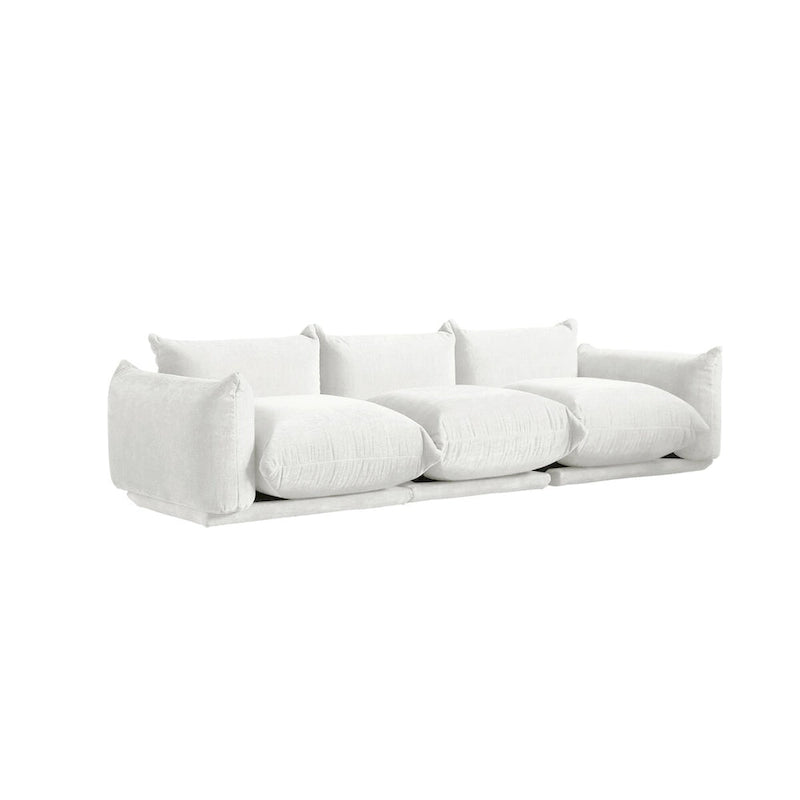 Fauteuil rond avec revêtement en chenille et coussin en éponge