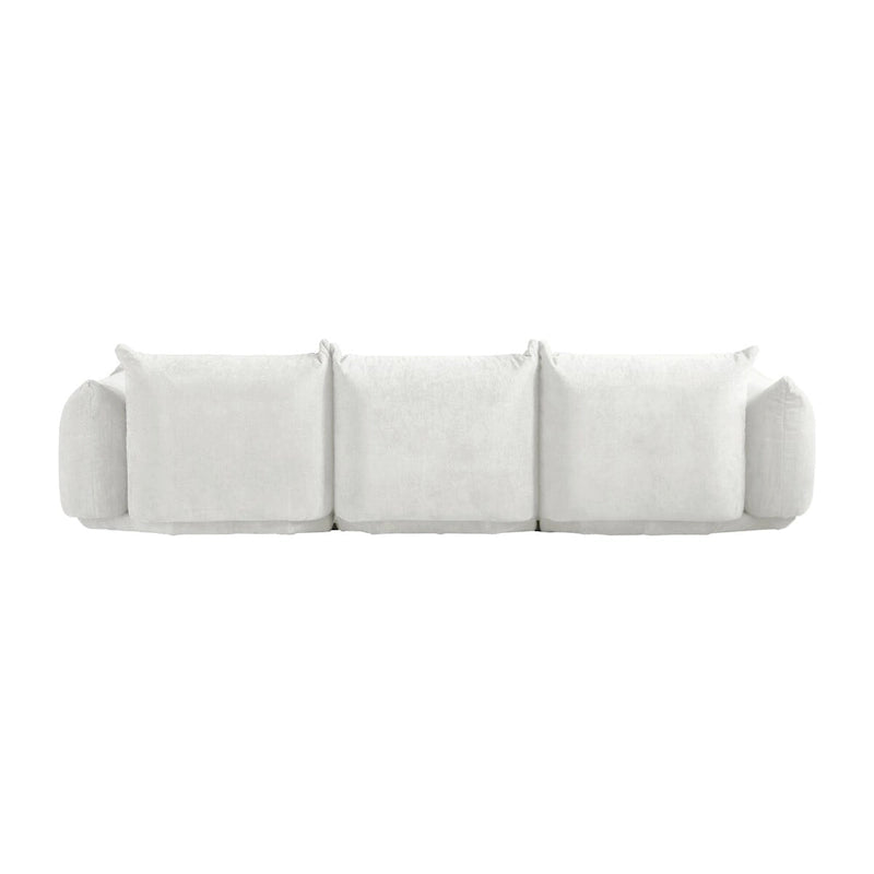 Fauteuil rond avec revêtement en chenille et coussin en éponge