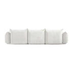 Fauteuil rond avec revêtement en chenille et coussin en éponge